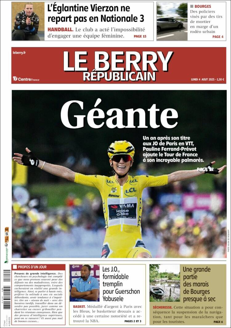 Portada de Berry Republicain (Francia)
