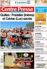 Portada de Centre Presse (France)