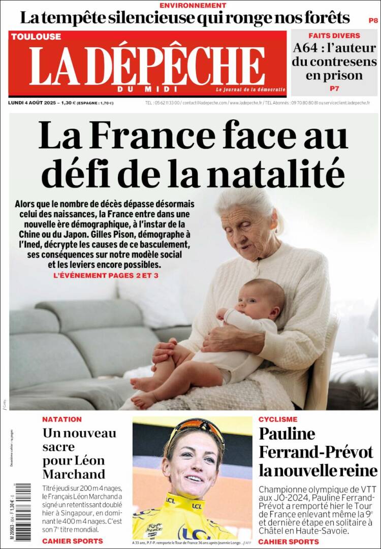 Portada de La Dépêche du Midi (France)