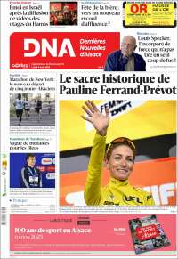 Portada de Les Dernières Nouvelles d'Alsace (France)
