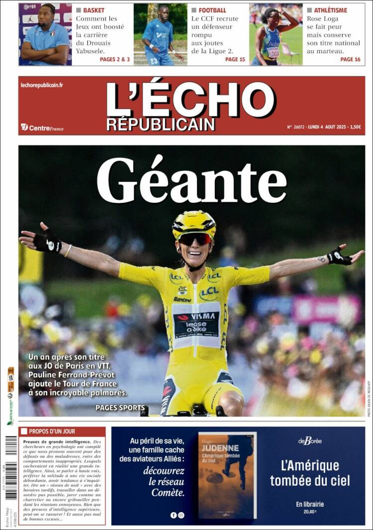 Portada de L'Echo Républicain (France)