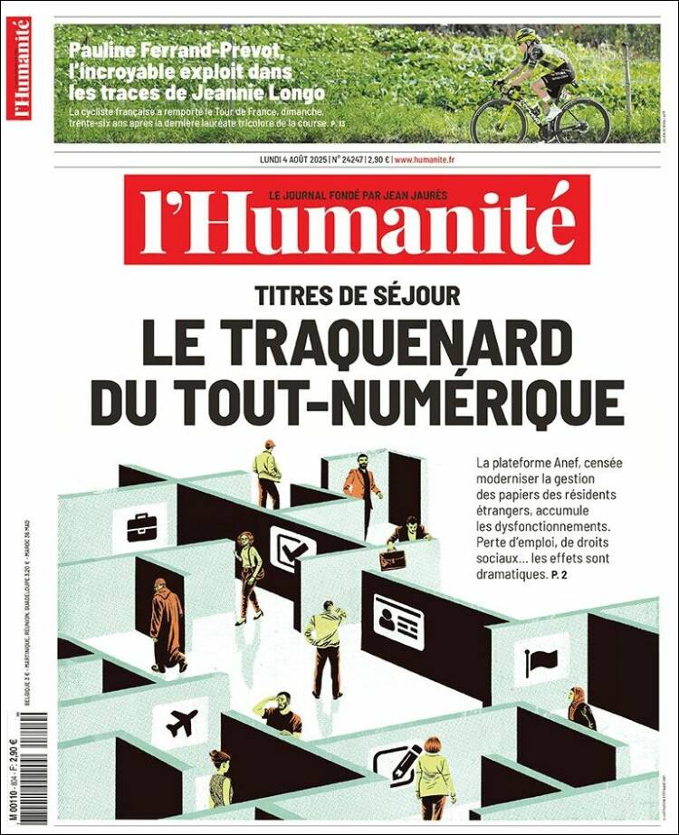 Portada de l'Humanite (France)