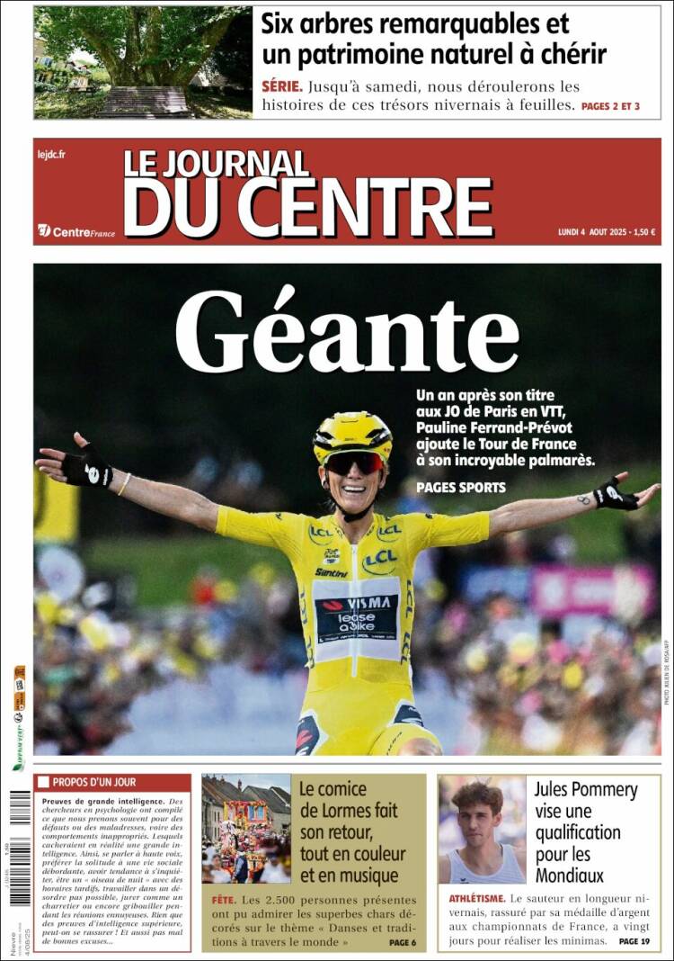Portada de Le Journal du Centre (France)