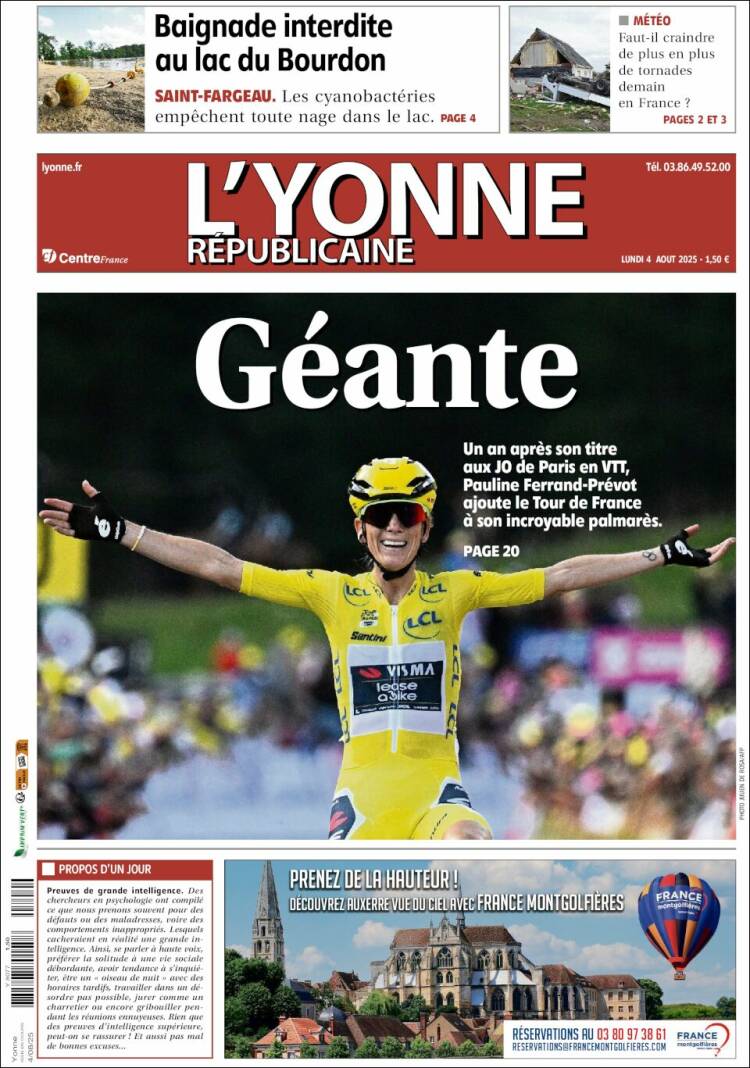Portada de L'Yonne-Républicaine (France)