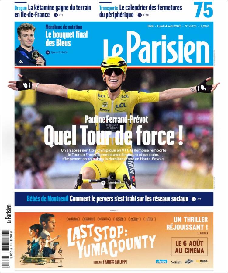 Portada de Le Parisien (France)