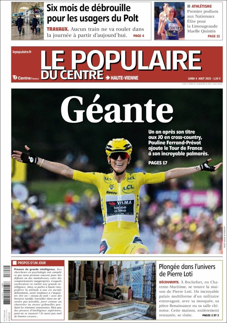 Portada de Le Populaire du Centre (France)