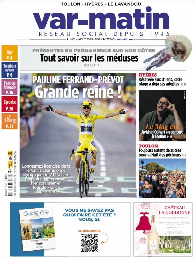 Portada de Var-Matin (France)