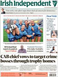 Portada de Irish Independent (Irlanda)