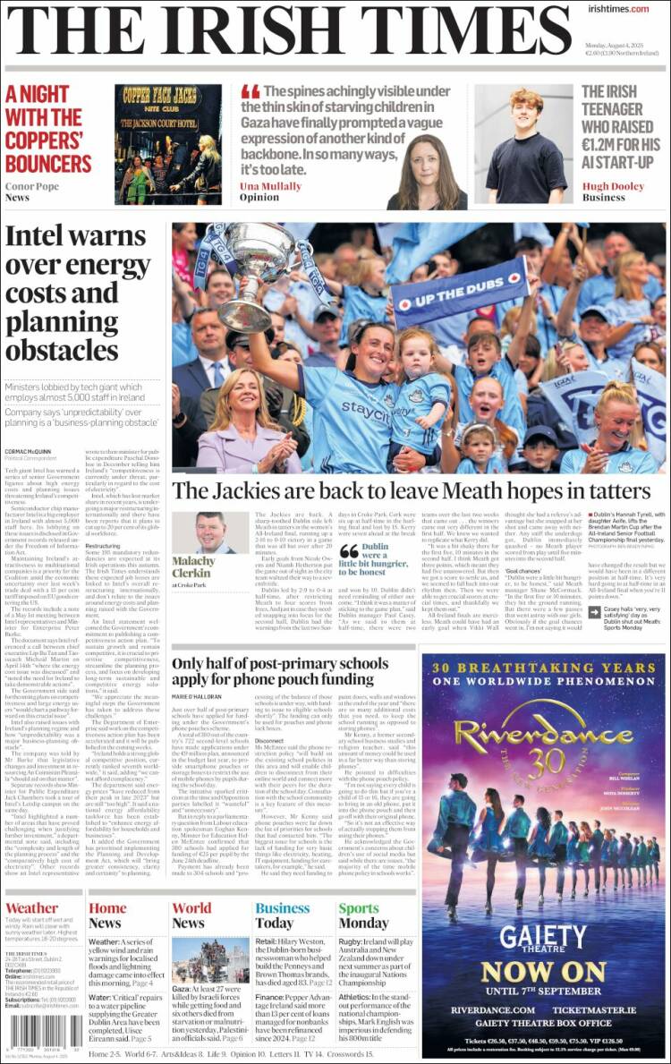 Portada de Irish Times (Ireland)