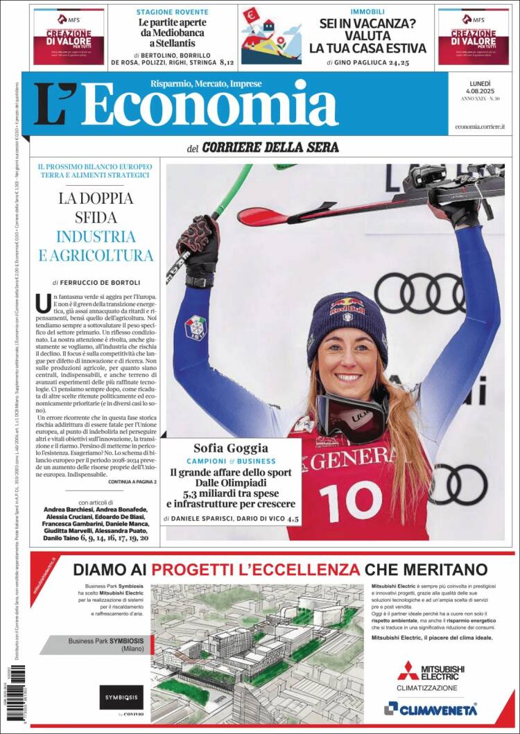 Portada de L'Economia (Italia)