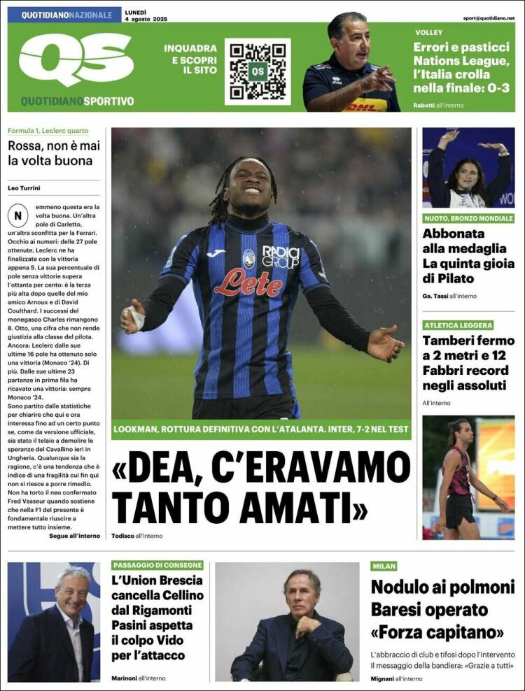 Portada de Quotidiano Sportivo (Italie)