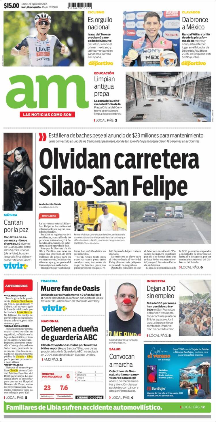 Portada de Al Día A.M. (México)
