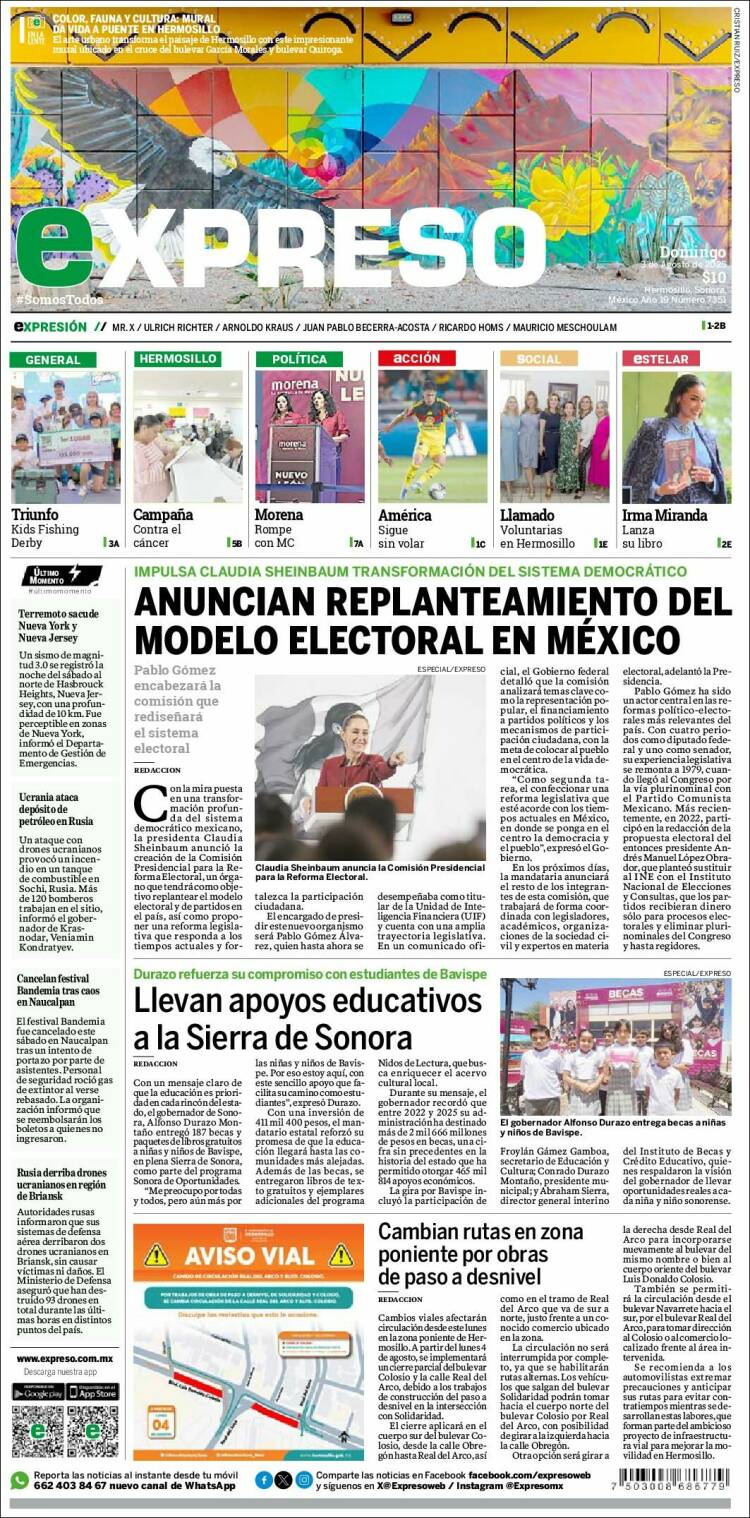 Portada de Expreso (México)