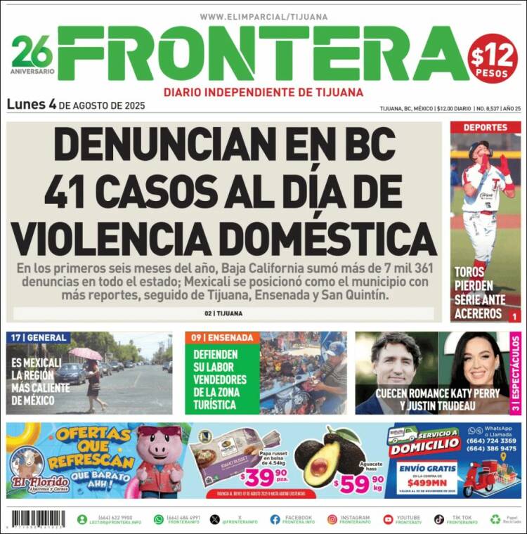 Portada de Frontera (México)
