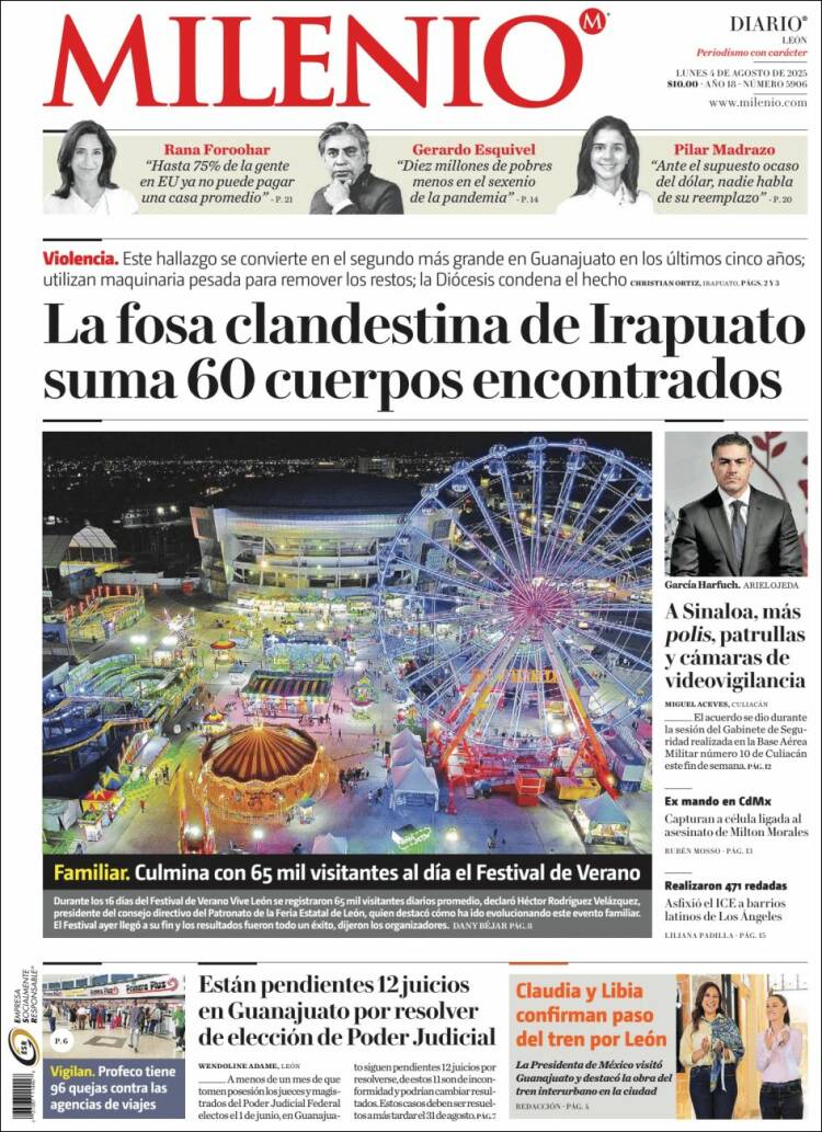 Portada de Milenio de León (México)
