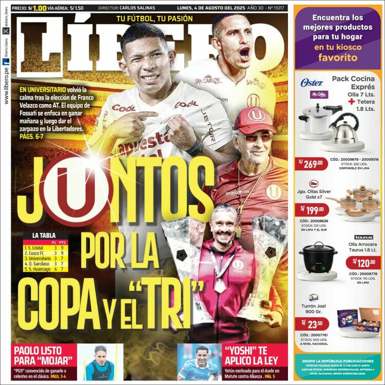 Portada de Líbero (Perú)