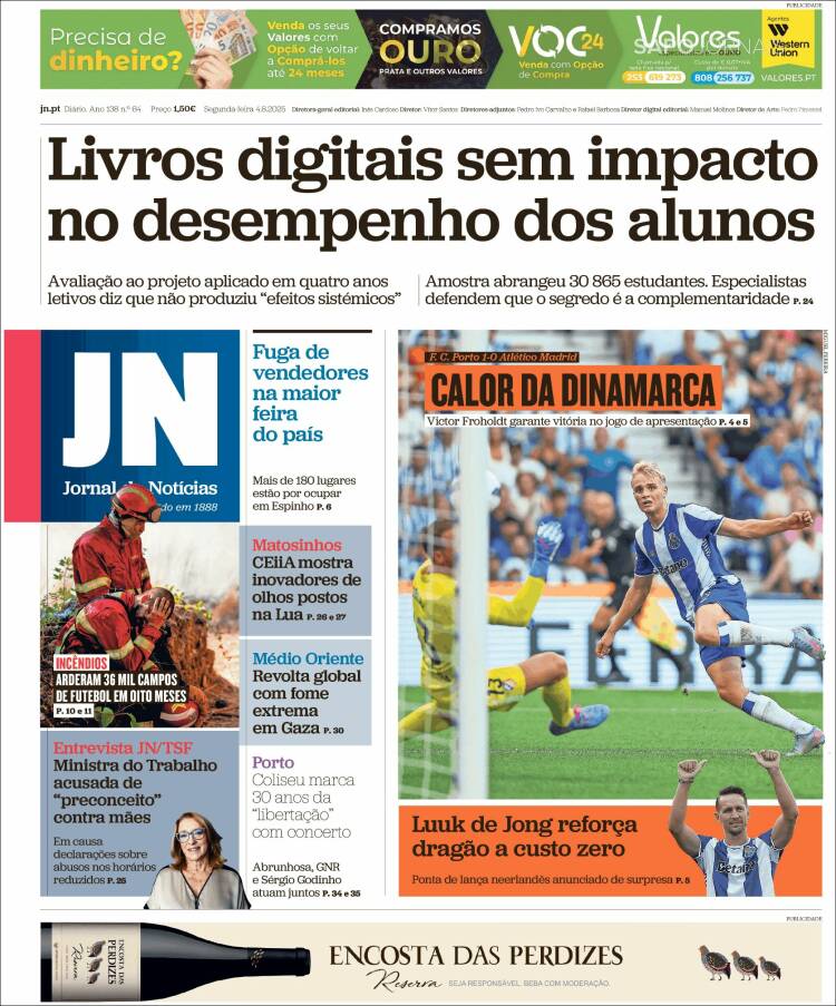Portada de Jornal de Notícias (Portugal)