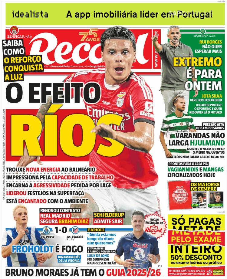 Portada de Record (Portugal)
