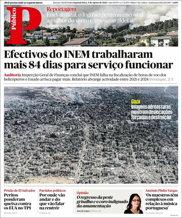 Portada de Público (Portugal)