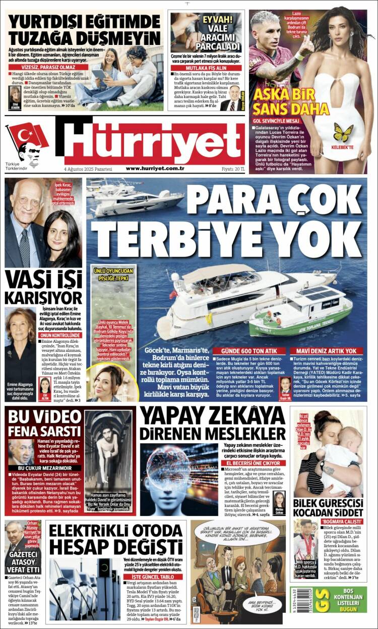 Portada de Hürriyet (Turkey)