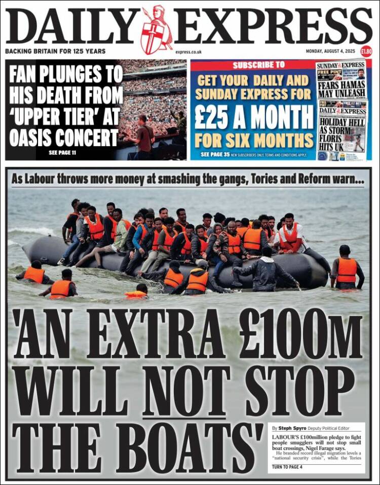 Portada de Daily Express (United Kingdom)
