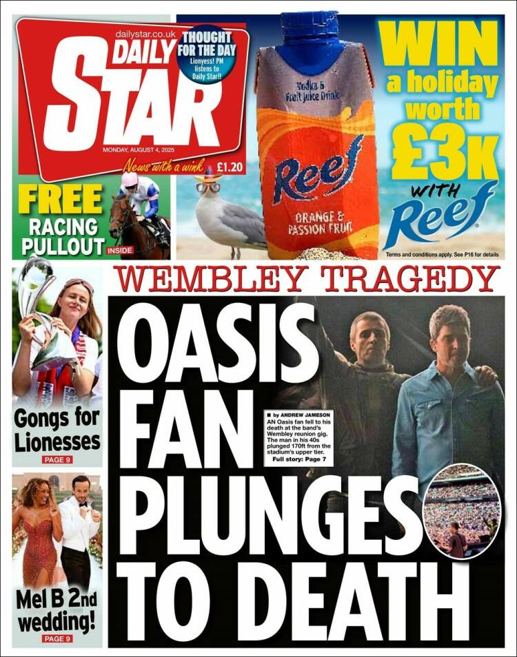 Portada de Daily Star (United Kingdom)