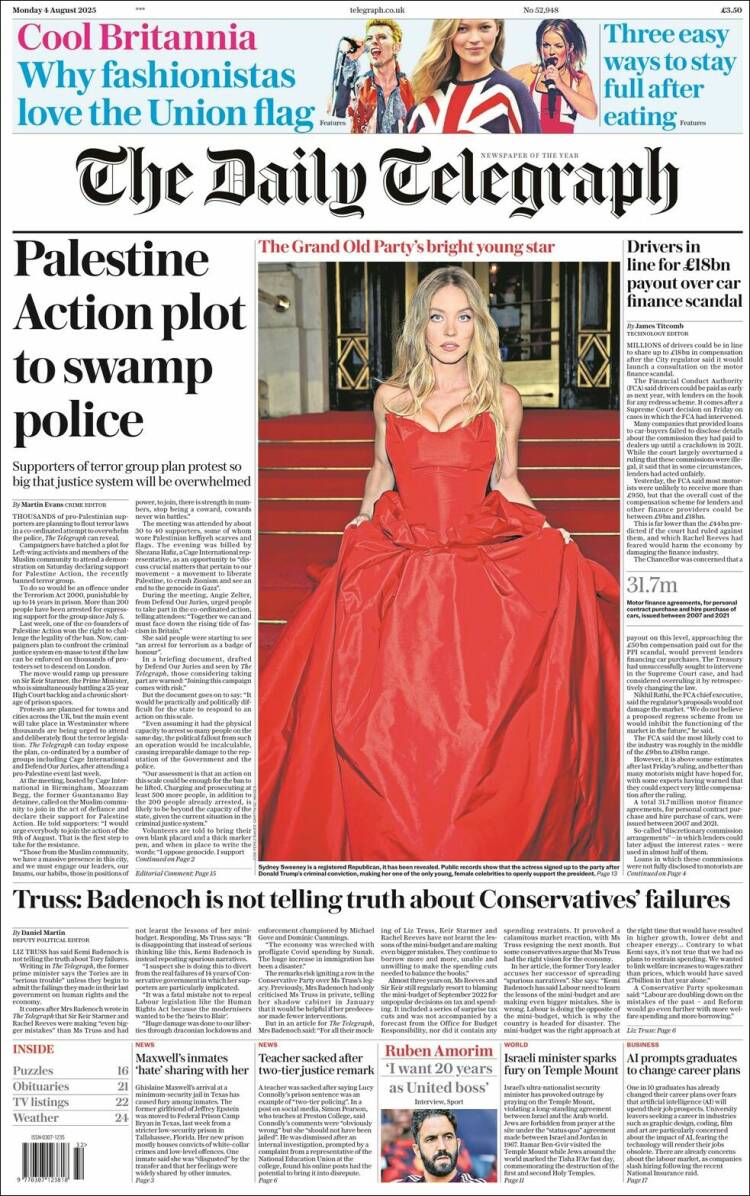 Portada de Daily Telegraph (United Kingdom)