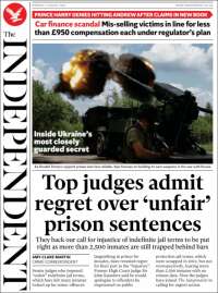 Portada de The Independent (Reino Unido)
