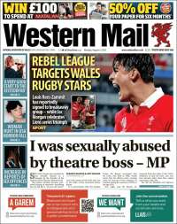 Portada de Western Mail (Reino Unido)