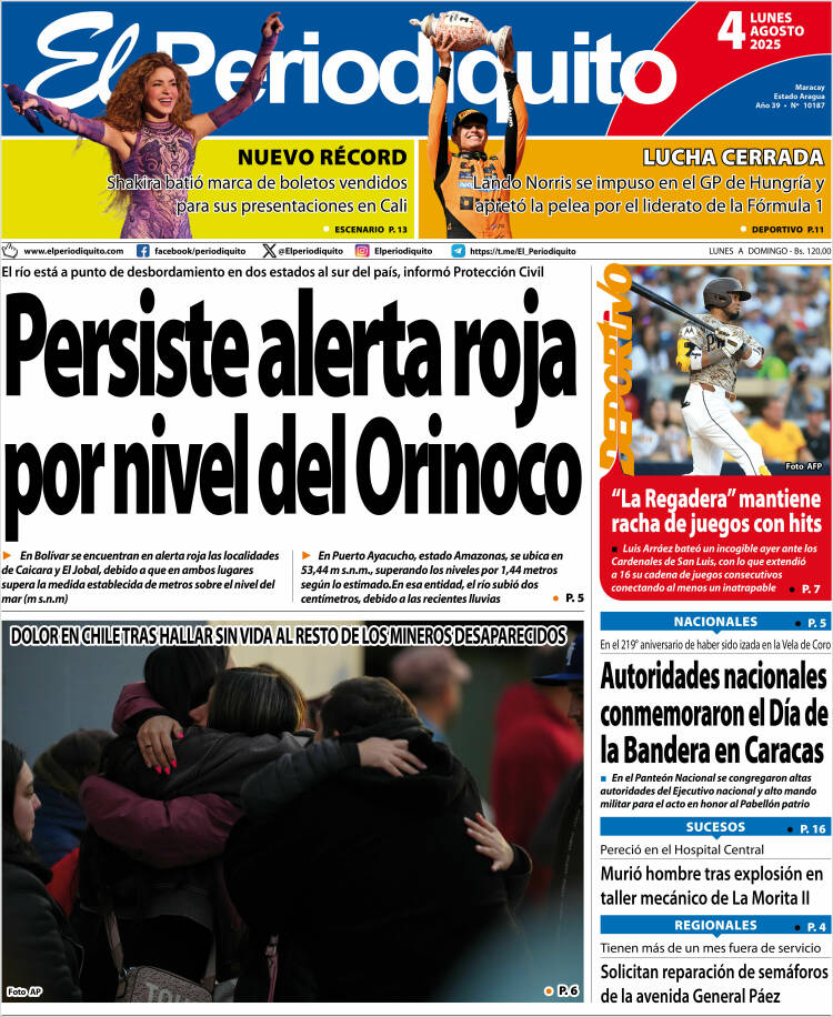 Portada de Periodiquito de Aragua (Venezuela)