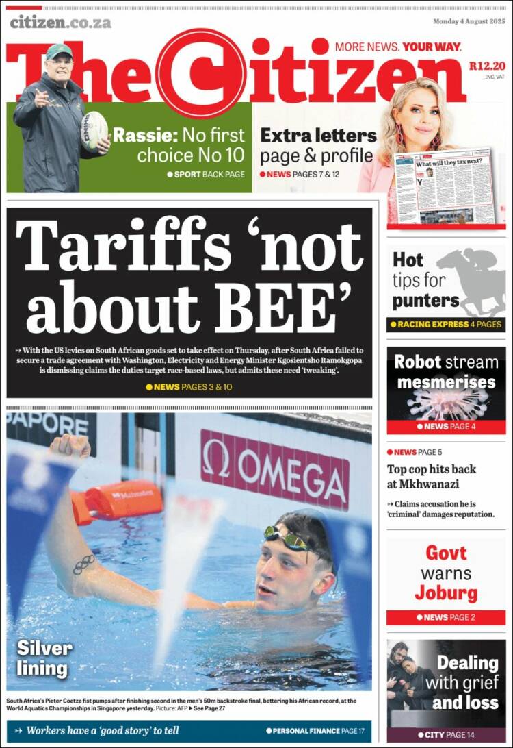 Portada de The Citizen (Afrique du Sud)