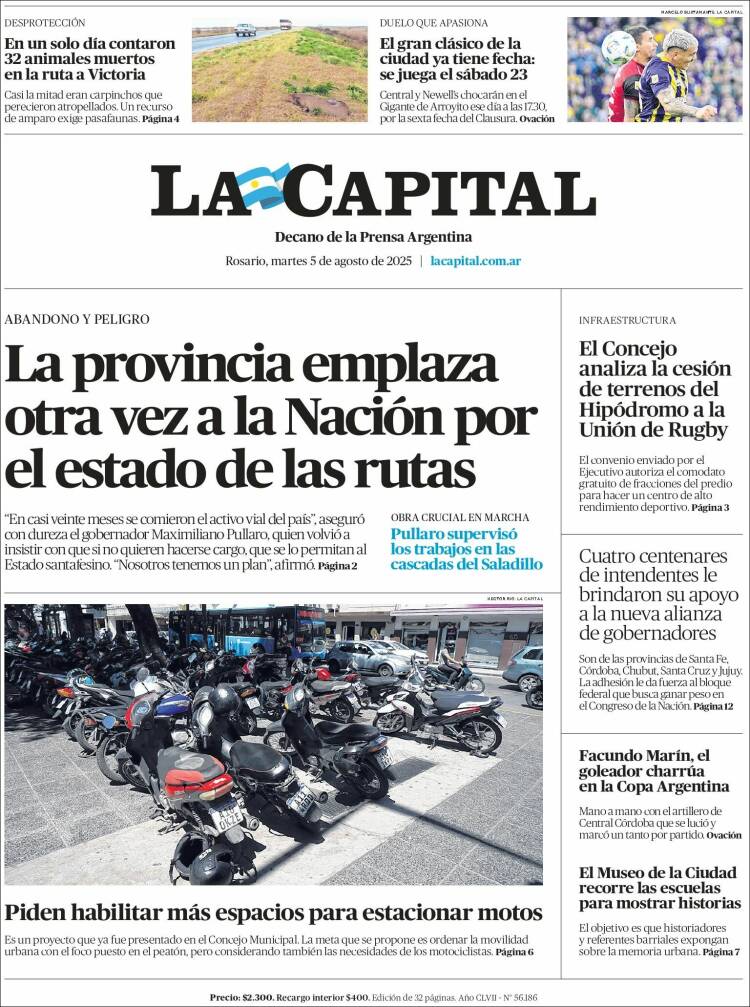 Portada de La Capital - Rosario (Argentina)