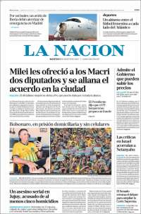 Portada de La Nación (Argentina)