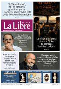 Portada de La Libre.be (Belgique)