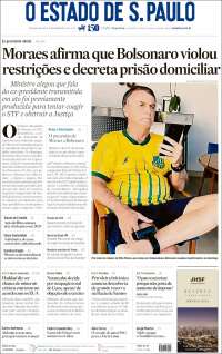 Portada de O Estado de São Paulo (Brasil)