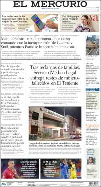 Portada de El Mercurio (Chile)