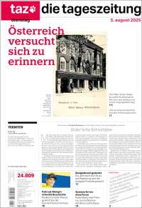 Portada de Die Tageszeitung (Germany)