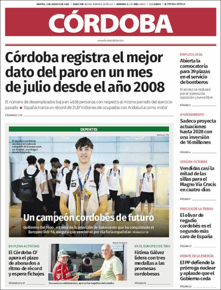 Portada de Diario de Córdoba (Spain)