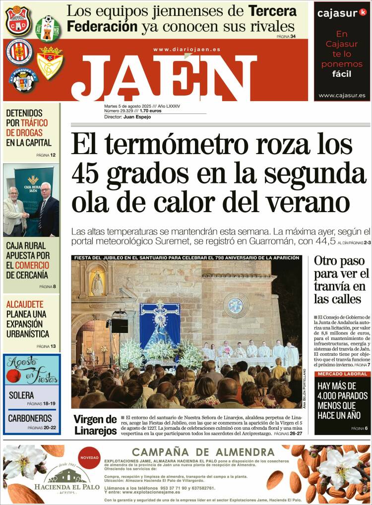Portada de Diario Jaén (Spain)