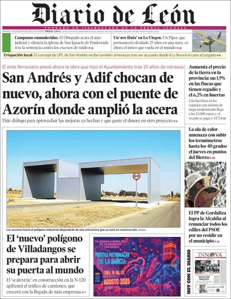 Portada de Diario de León (Spain)