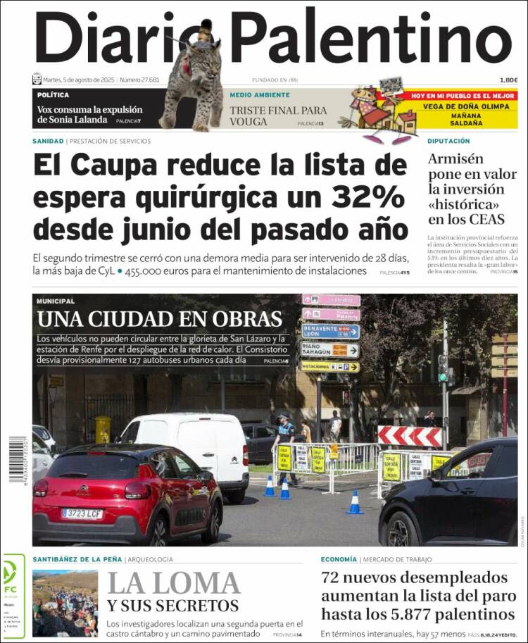 Portada de Diario Palentino (Spain)