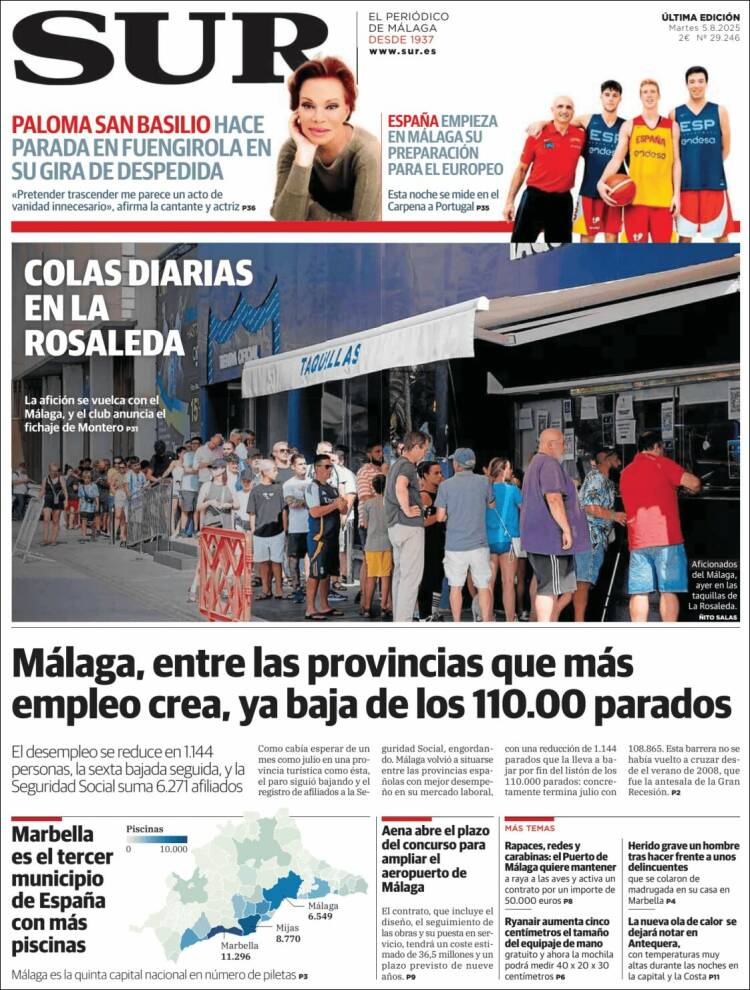 Portada de Diario el Sur (Spain)