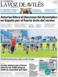 Portada de El Comercio - Avilés (España)