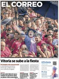 Portada de El Correo - Álava (Spain)
