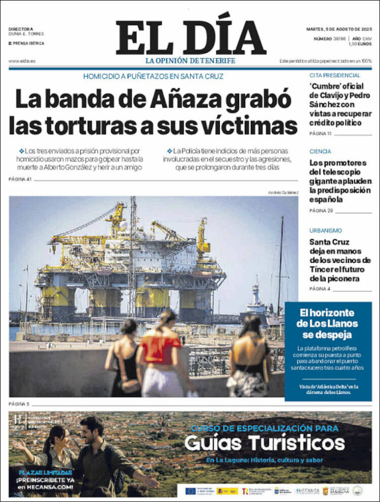 Portada de El Día (España)