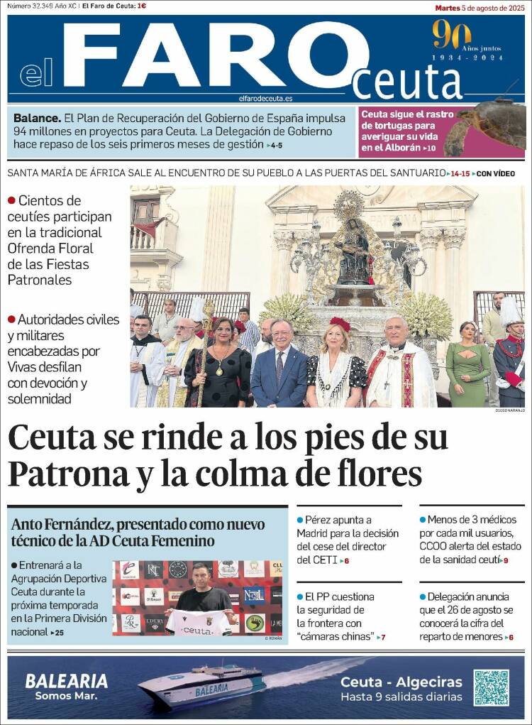 Portada de El Faro de Ceuta (Spain)