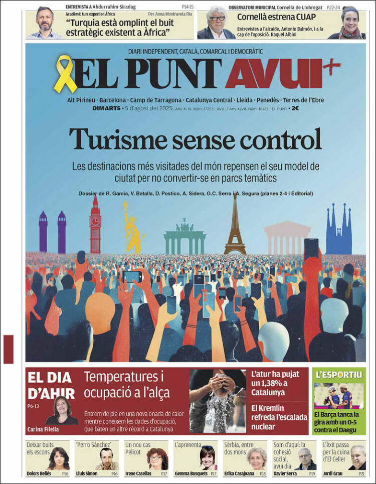 Portada de El Punt Avui (Spain)