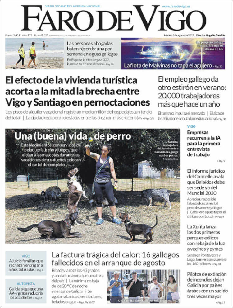 Portada de Faro de Vigo (Espagne)