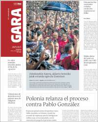 Portada de Gara (Spain)
