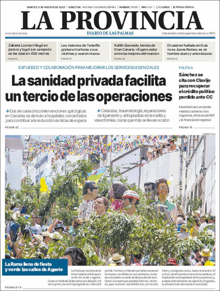 Portada de La Provincia (Spain)